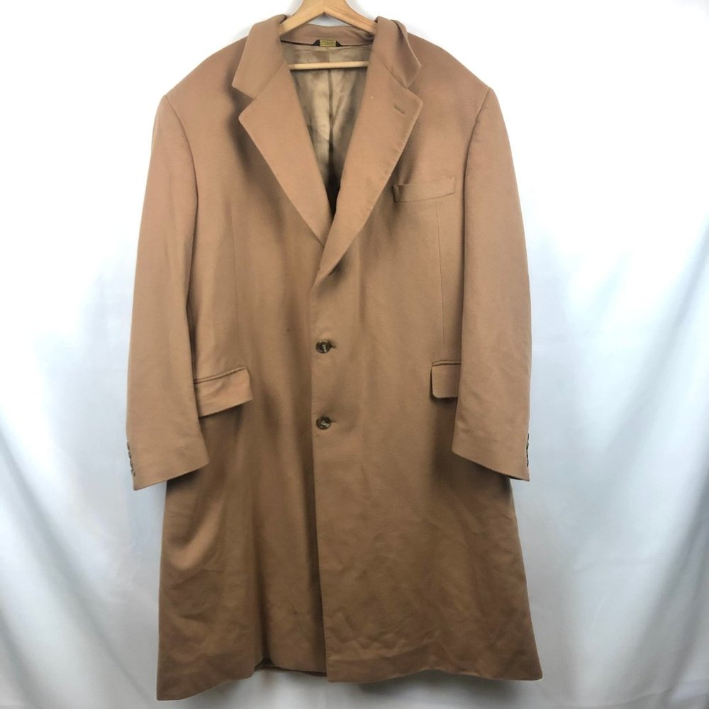 Vintage Loro Piana Italy 100% Cashmere Long Coat Tan